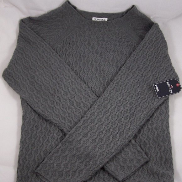 St. John's Bay Heather Grey Funnel Neck Sweater - Picture 2 of 4